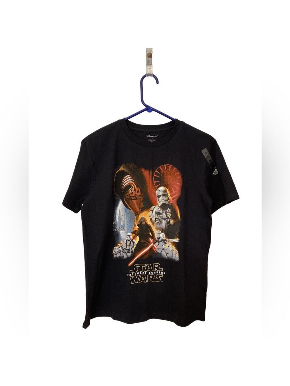 Disney Store Star Wars The Force Awakens Graphic Tee Black Men’s S NWT